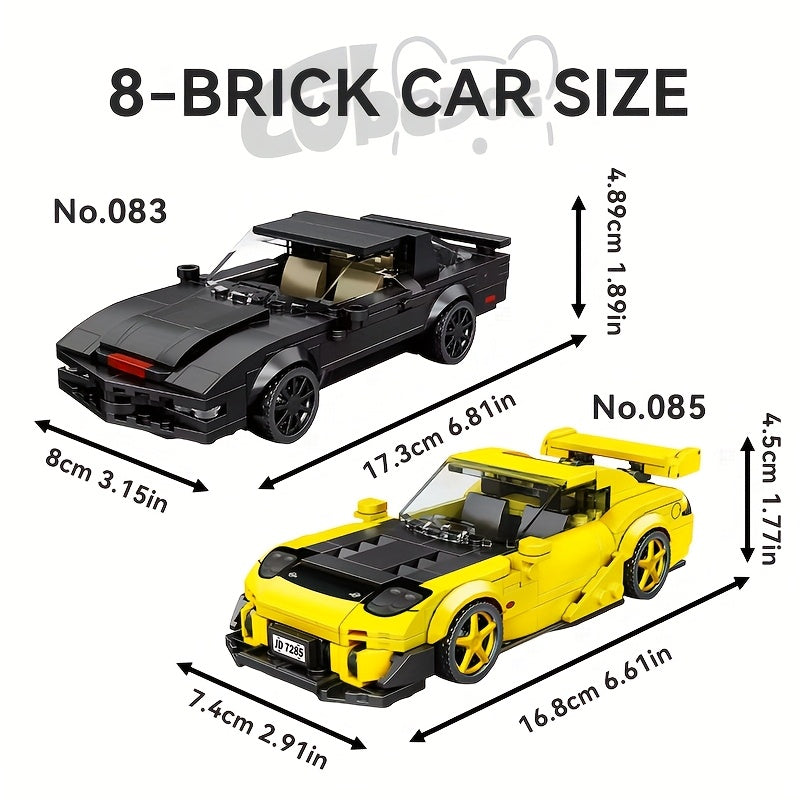 1001pcs Vintage Garage Building Block Set, Compatible with Mini Eight-Slot Car Models for MOC Scenes, DIY Miniature Car Repair Shop Toy, Perfect for Car Enthusiasts to Collect, Holiday Gift.