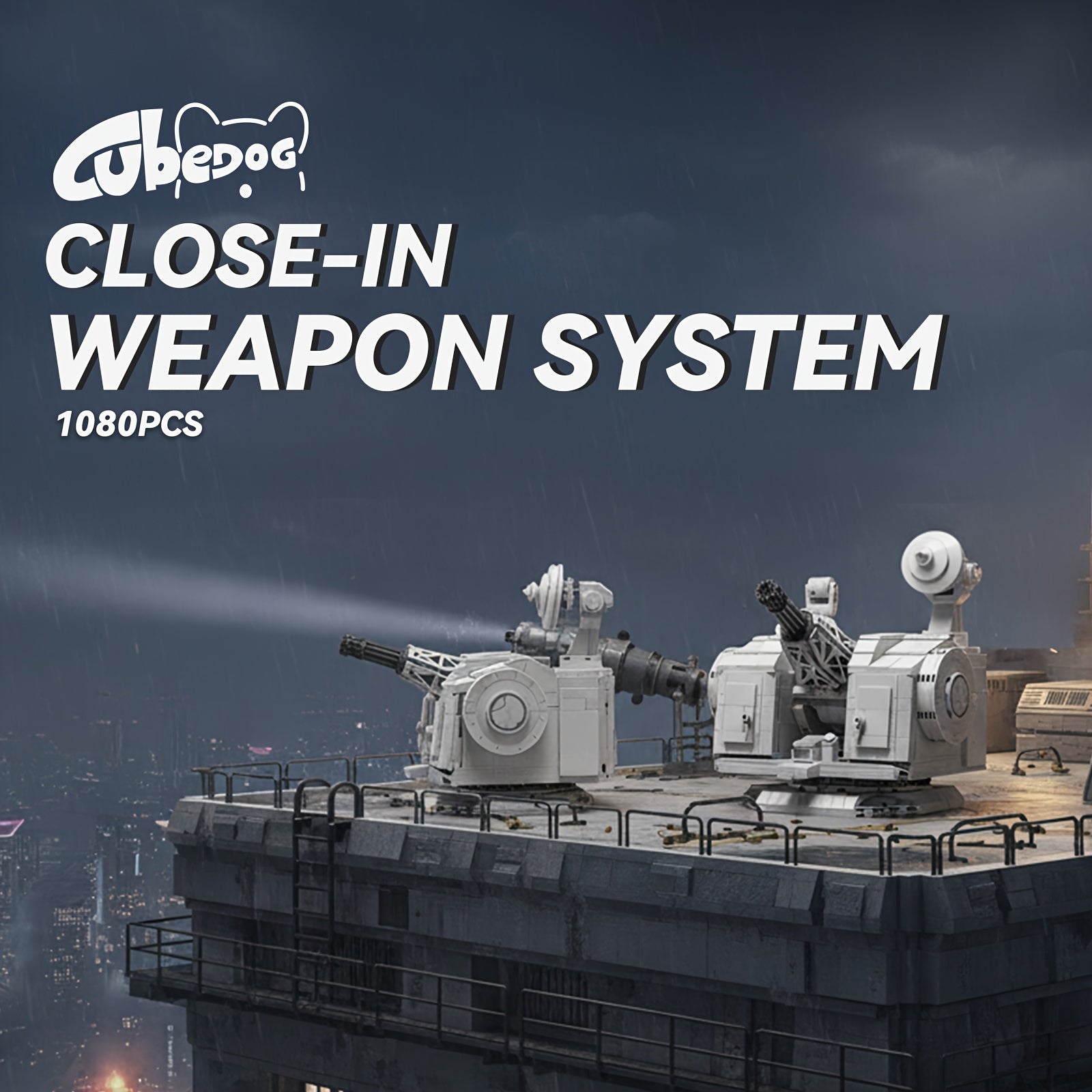 1002+pcs Large Shipborne Close-In Weapon System Building Set, Multi-Barrel Turret Fortress Model with Rotating & Movable Barrels, Naval Missile Defense System Replica for Military/Sci-Fi Collectors, Christmas Gift for & s