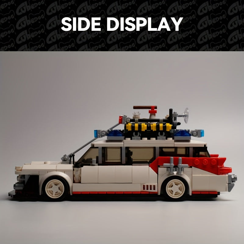 Halloween Ghost Hunters Ghost Adventure Bus Building Block Set, Holiday Travel Big Buster Racing Eight-Grid Car Toy Model, Classic Popular Movie And TV Series Themed Christmas Gift for Adult Fans, 1002pcs