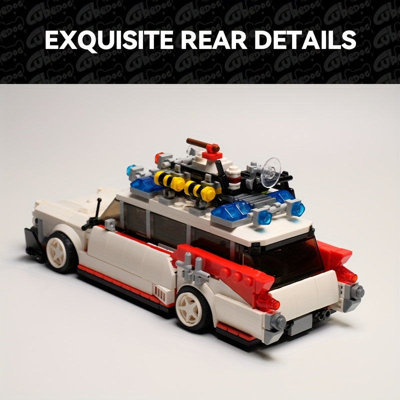 Halloween Ghost Hunters Ghost Adventure Bus Building Block Set, Holiday Travel Big Buster Racing Eight-Grid Car Toy Model, Classic Popular Movie And TV Series Themed Christmas Gift for Adult Fans, 1002pcs