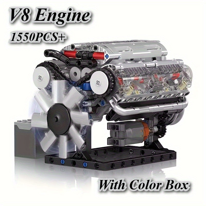 V8 Engine Building Blocks Set