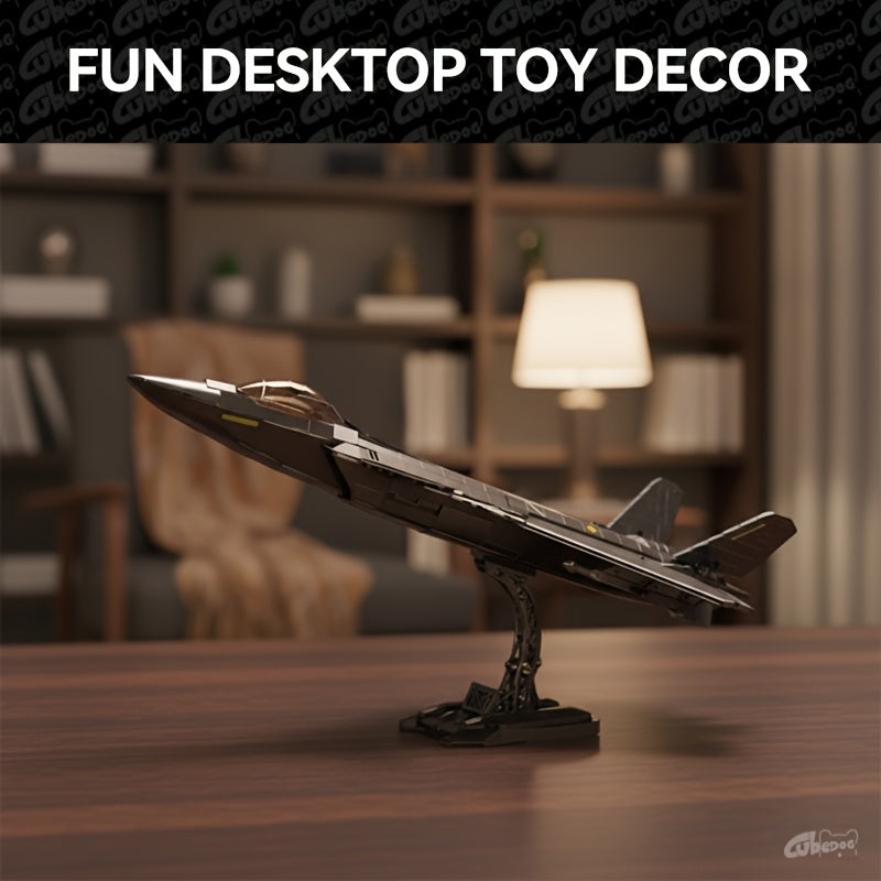 Z20 Fifth-Generation Stealth Fighter Building Block Set - Military-Themed Aircraft Assembly Model Toy with Pilot Figure, 1007pcs, Detailed Aircraft Design, Home Collection Desktop Decor, Military Gifts, Home Decor Item, Realistic Aircraft Model