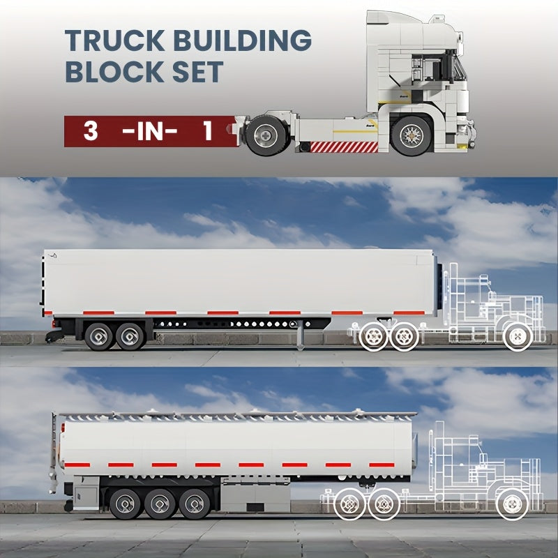 European Truck 3IN1 Building Blocks Set