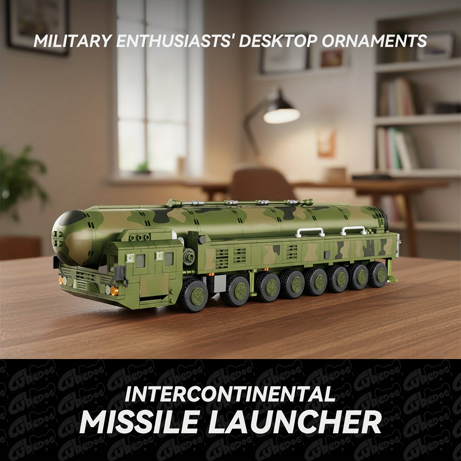 2025 New Intercontinental Missile Launch Vehicle Building Block Set - 49cm Large Military Heavy Truck Model with 5 Soldiers & Simulated Launch, Collectible Christmas Gift For Military Enthusiasts
