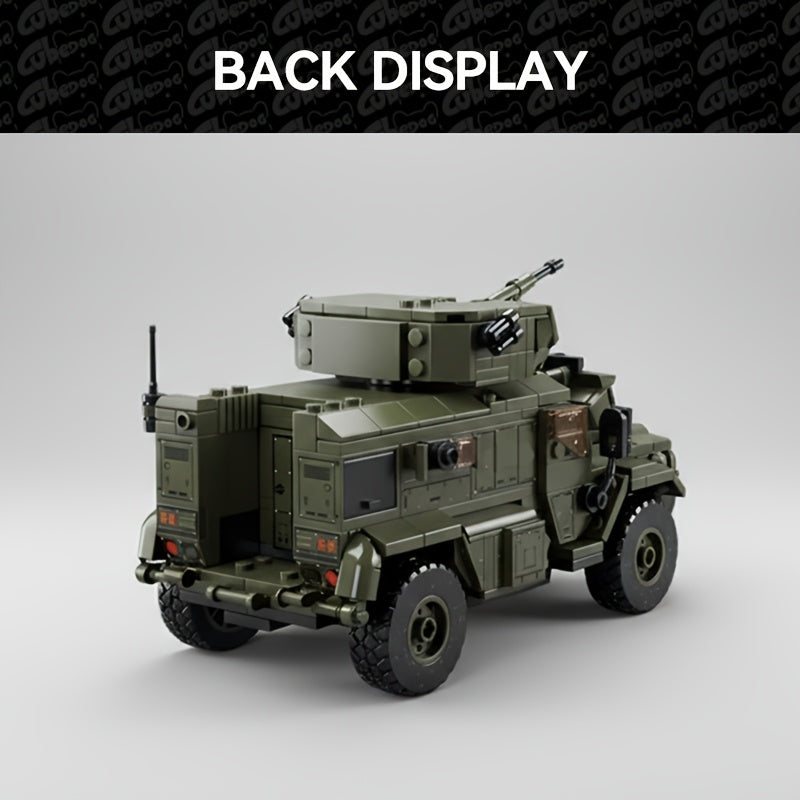 1001pcs Military Armored Vehicle Building Set with 3 Soldiers - Realistic IFV Model Kit, Movable Turret & Opening Doors, Large-Scale Replica for &, Collectible Gift for Military Enthusiasts, Home/Desk Display (1001