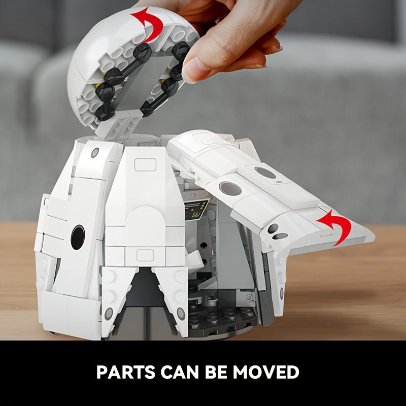 Spacecraft building block model, space exploration rocket toy, space capsule with display stand, Christmas gift for astronomy enthusiasts, 1001pcs, Spaceship, Space Shuttle, Spaceship Model, Space Shuttle Model, Space Ship, Space Wars, Starship Model
