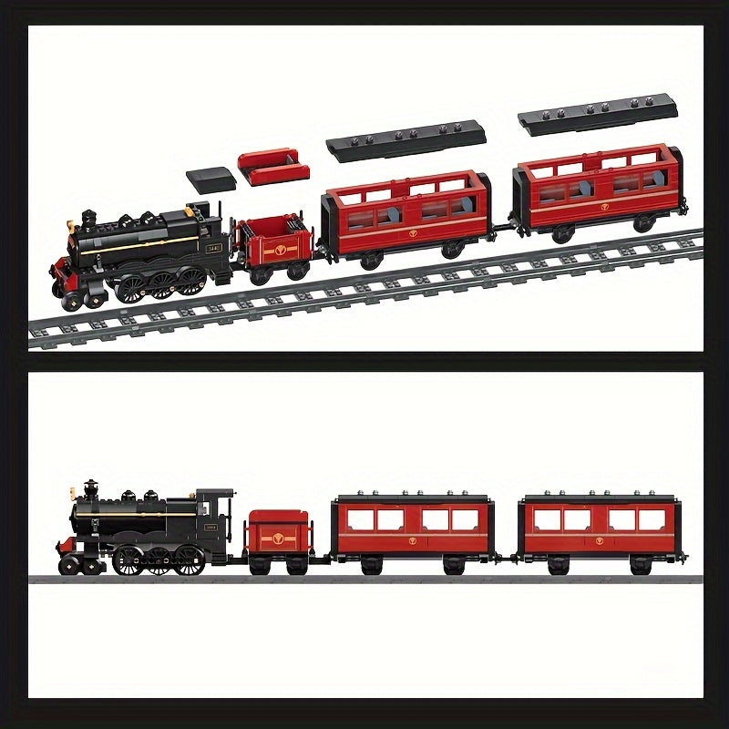 Steam Train Building Block Set
