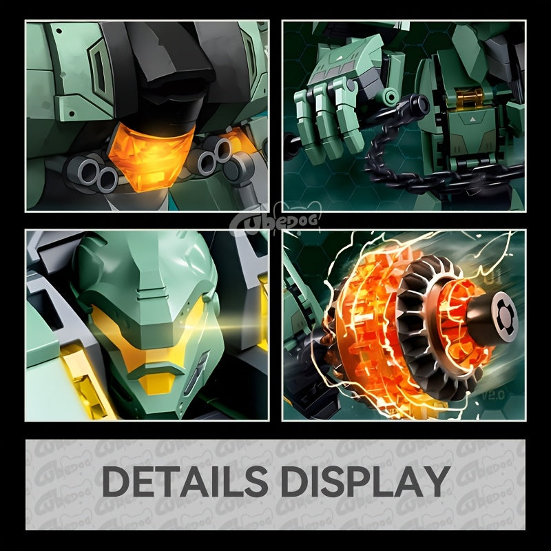 1001pcs Guerrilla Warrior Mecha Building Set - Large-Scale Sci-Fi Robot Model Kit with Movable Parts, Challenging Assembly Toy for & s, Birthday/Christmas Gift, Home Display, Compatible with Other Sets (Compatible List