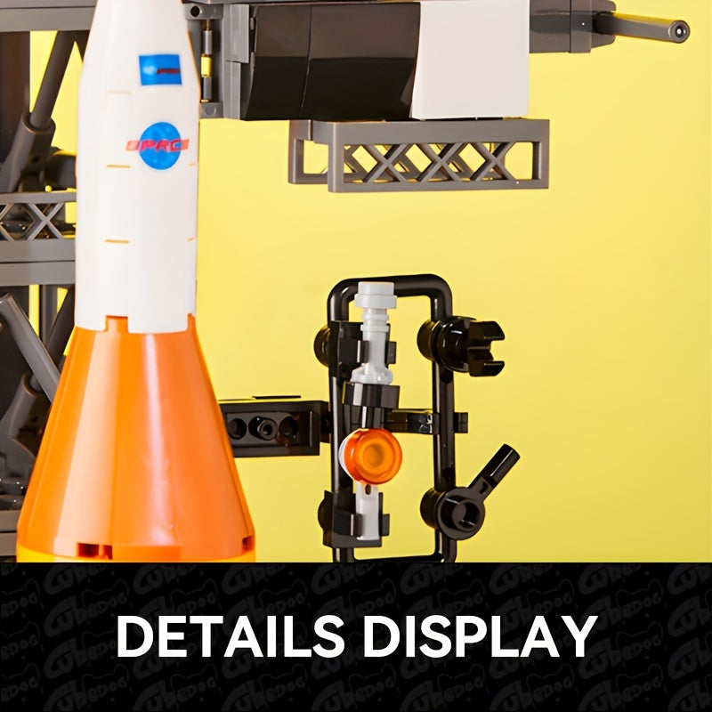 Moon Landing Rocket Building Block Set, for SATURN V Launch Platform Model, Space Exploration Spacecraft Toy, NASA Astronomy Enthusiast Gift, 1001pcs