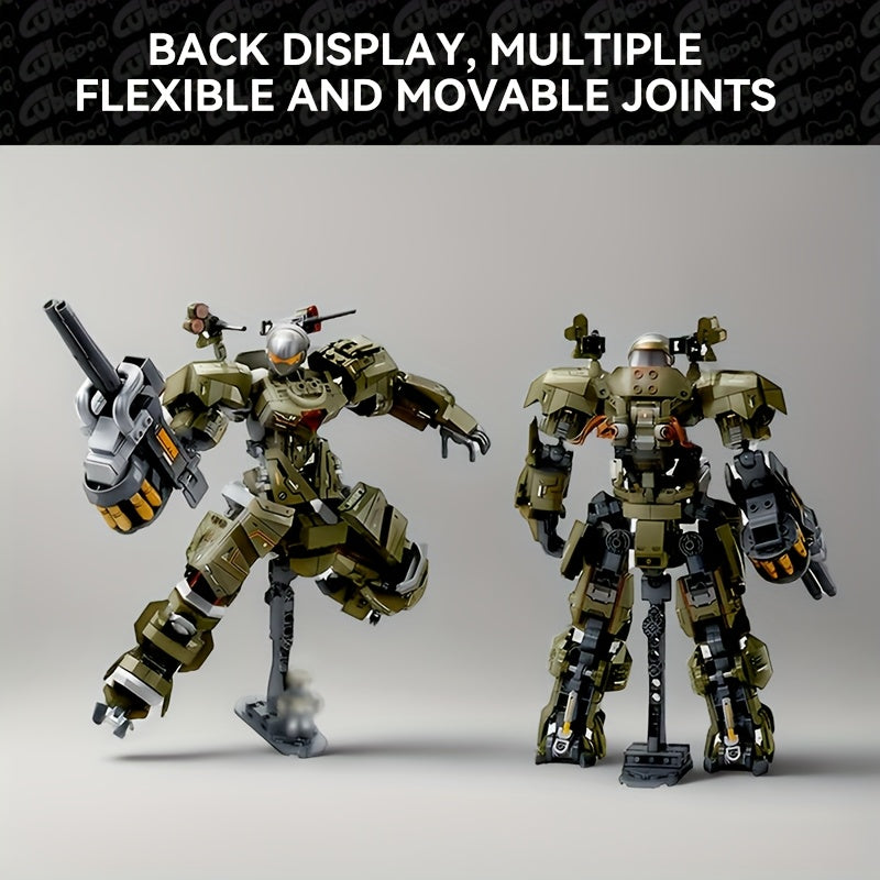 Main Battle Mobile Armor Building Block Se, Mecha Model Creative Toy, Christmas Halloween Gift, Collectible Home Desktop Decoration, 1001pcs, Collectible Display Piece, Main Battle Armor, Sci-Fi Collectible, Robot Aesthetic, High-Precision Bricks