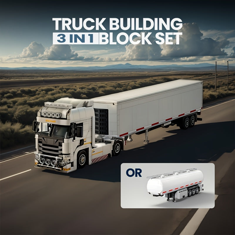 European Truck 3IN1 Building Blocks Set