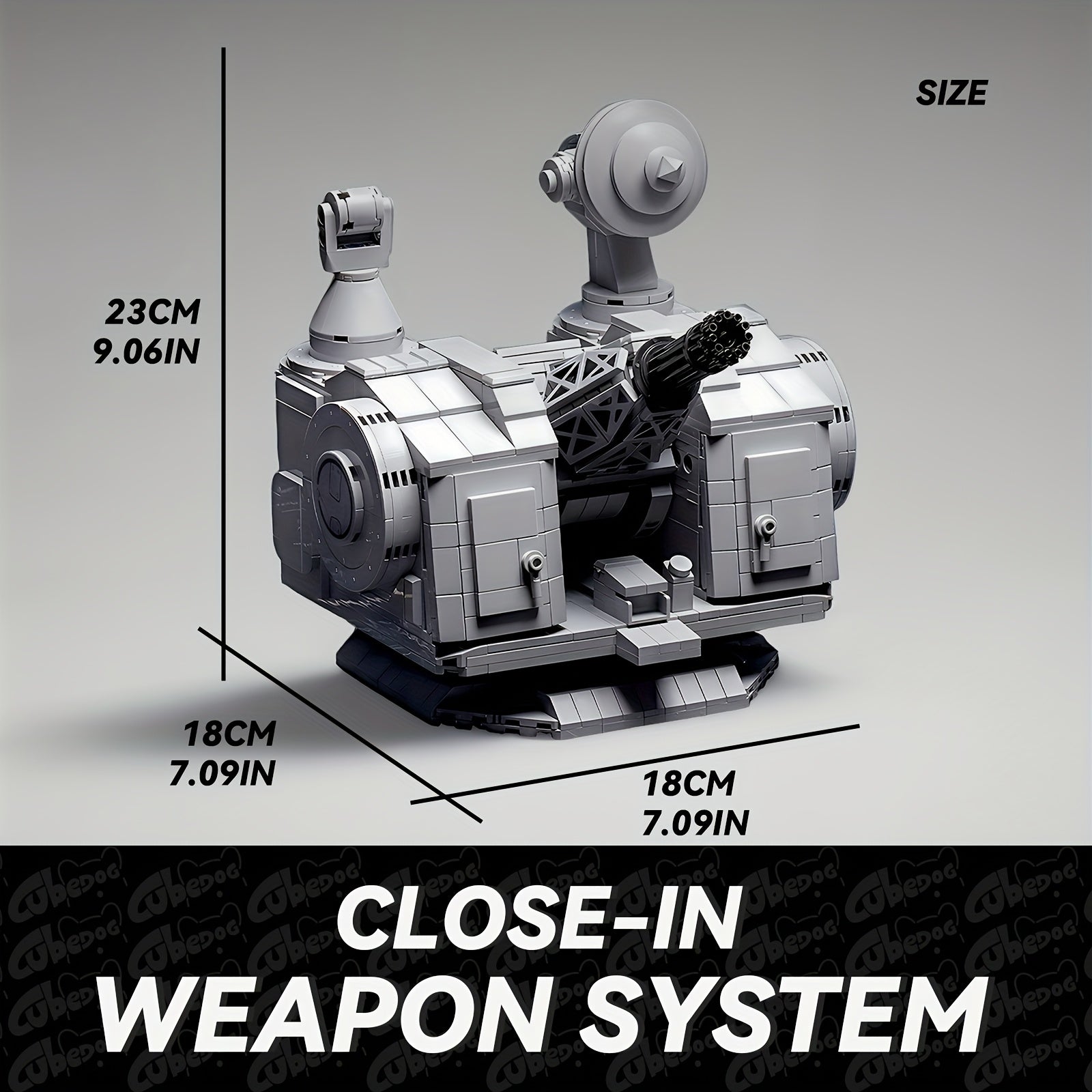 1002+pcs Large Shipborne Close-In Weapon System Building Set, Multi-Barrel Turret Fortress Model with Rotating & Movable Barrels, Naval Missile Defense System Replica for Military/Sci-Fi Collectors, Christmas Gift for & s
