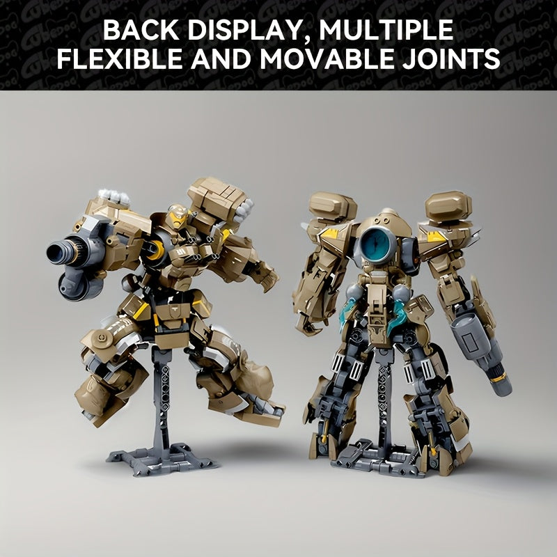 1001pcs Artillery Mobile Armor Building Block Set - Mecha Model Kit with 8+1 Driver, Detailed Armor & Weaponry, ABS Resin, Mixed Colors, Perfect for Home Decor, Christmas, Halloween, And Birthday Gifts, Mecha Model Kit, Superhero Theme