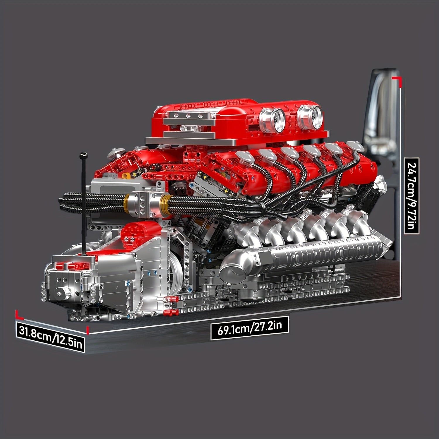 V12 Engine Red