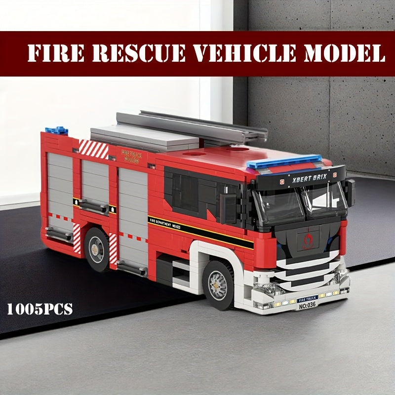 Fire Truck Building Block Set