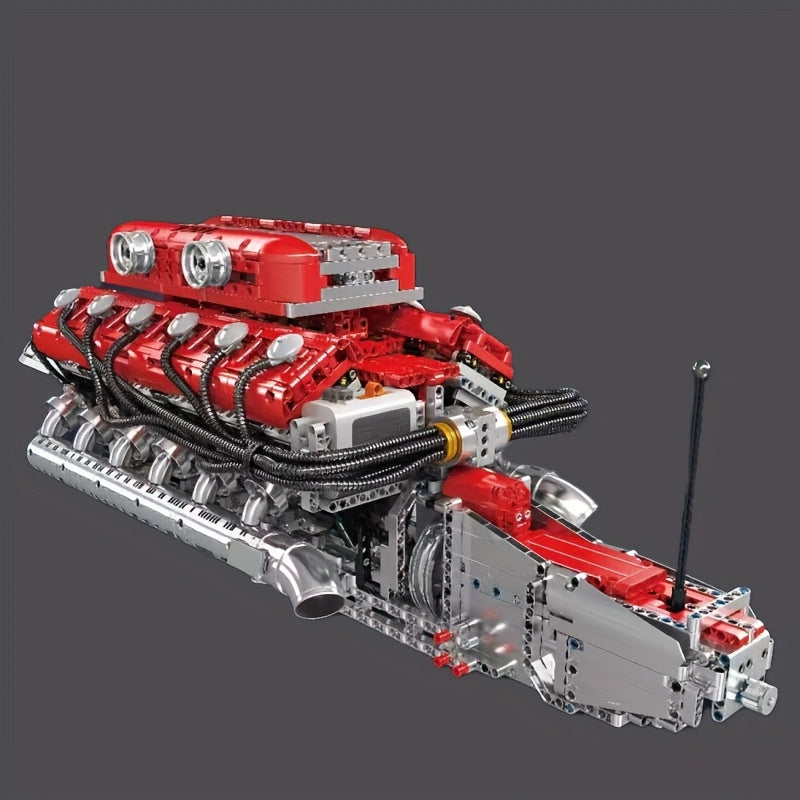 V12 Engine Red