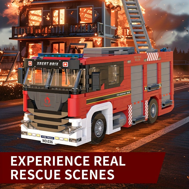 Fire Truck Building Block Set