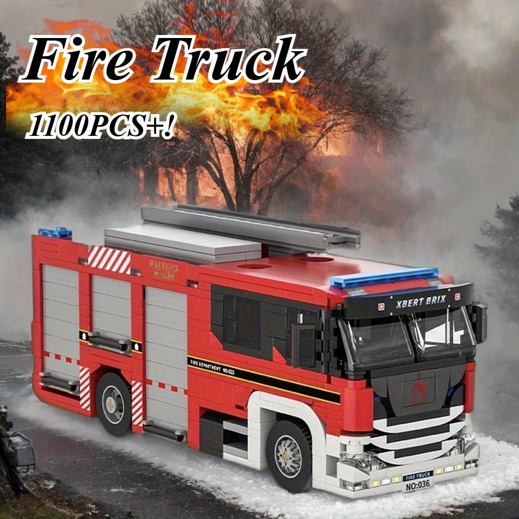 Fire Truck Building Block Set