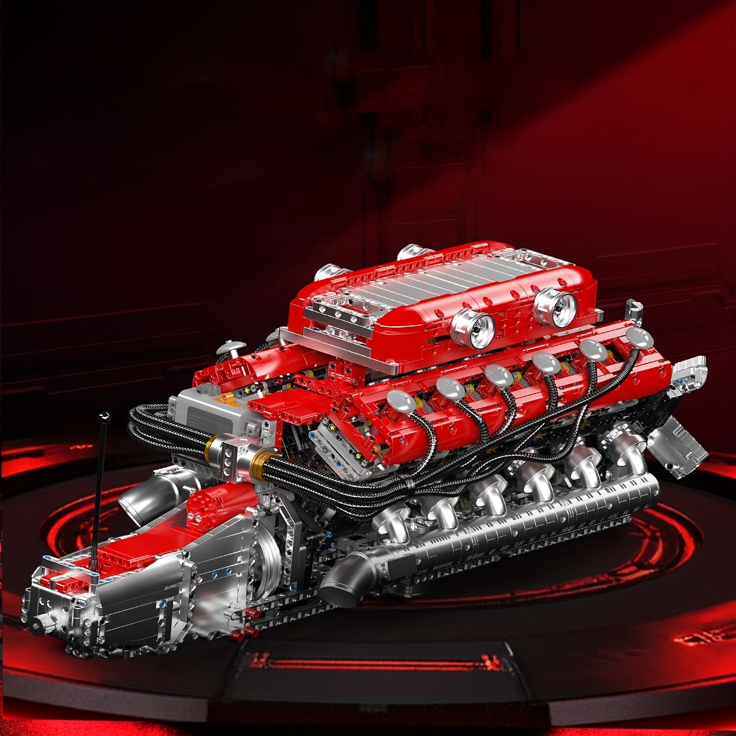 V12 Engine Red
