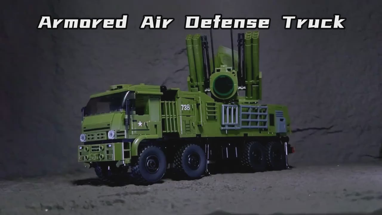 1013pcs Self-Propelled Anti-Aircraft Missile System Building Set with 2 Soldiers, Military Truck & Missile Launcher - Realistic 4WD RC-like Model Kit for & s, Collectible Army Toy Gift for & (Military Enthus