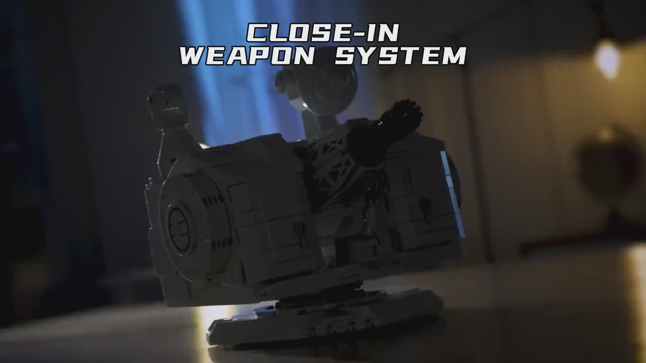 1002+pcs Large Shipborne Close-In Weapon System Building Set, Multi-Barrel Turret Fortress Model with Rotating & Movable Barrels, Naval Missile Defense System Replica for Military/Sci-Fi Collectors, Christmas Gift for & s
