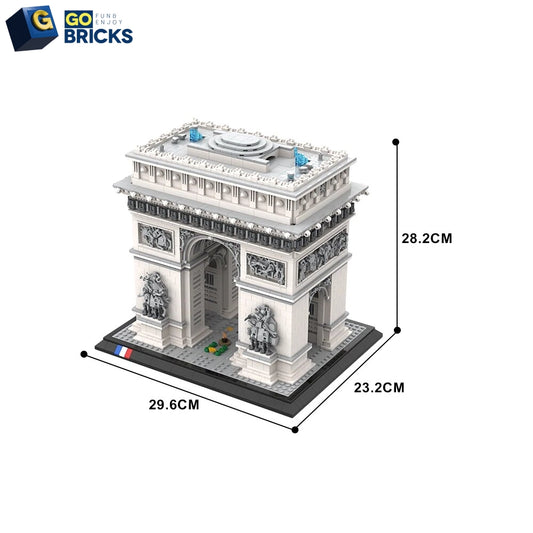 Gobricks MOC France Arc De Triomphe Brick World Famous Building