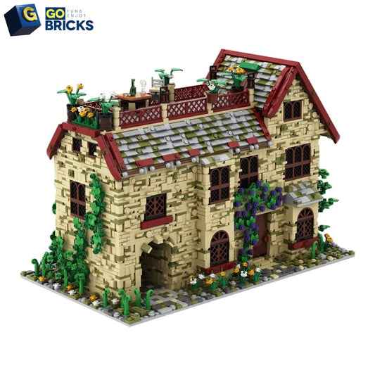 Gobricks a house with an attic building block