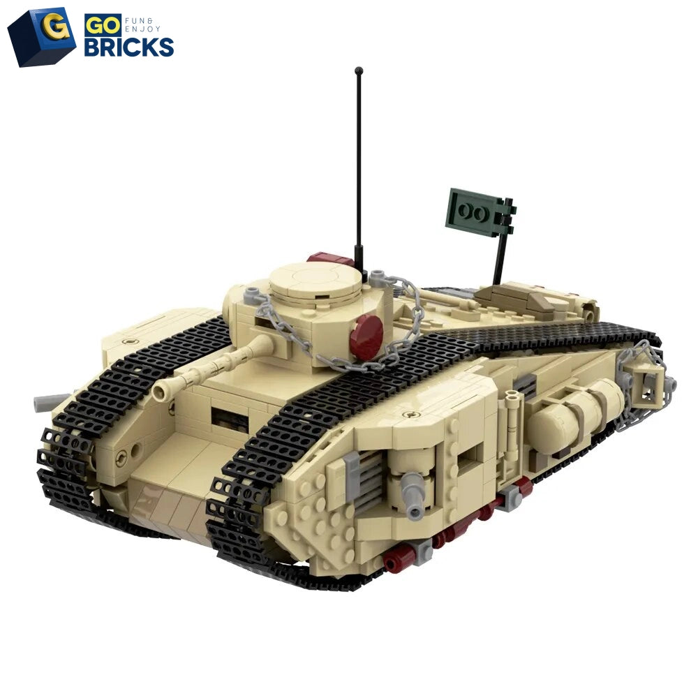Gobricks MOC Indiana Jones Military Tank Raiders Model Brick Building Block Set